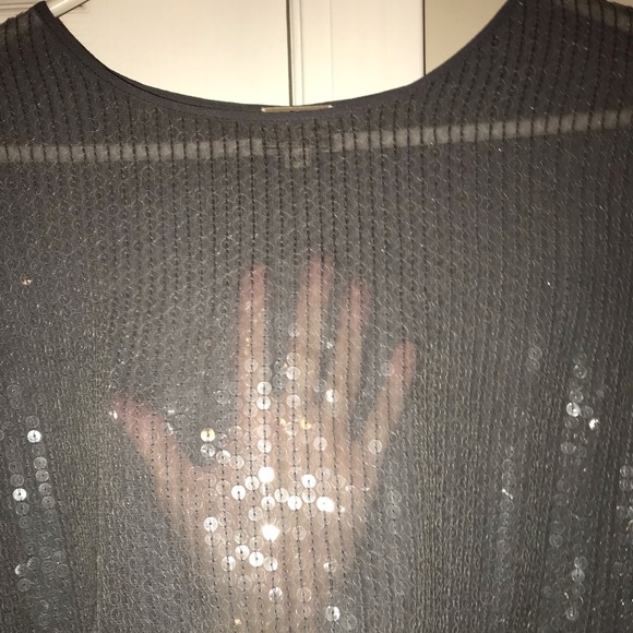 Haute Hippie long sleeve sequined mini dress. - Picture 3 of 6